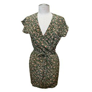 Women's Shok Vintage floral wrap dress with tie Size Small